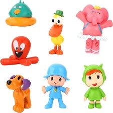 7PCS Pocoyo Animal Figures Set | Cute PVC Cartoon Doll Toys Kids Gift