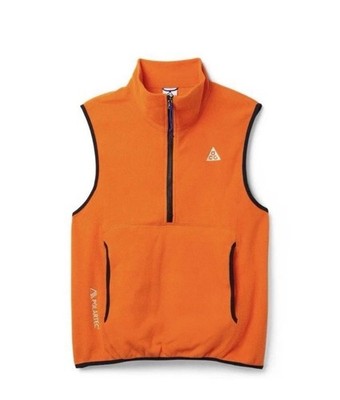 Nike ACG Wolf Tree Men's Vest Polartec Size Medium Orange/Black