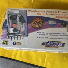 Timeguard WP401 Large Weatherproof Outdoor Box c/w 4 Way Extension Socket Strip 