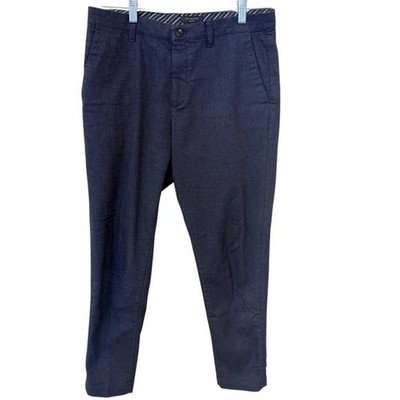 Ted Baker London Men s Pants Trousers Cotton Blend Size 32 Blue Flat Front