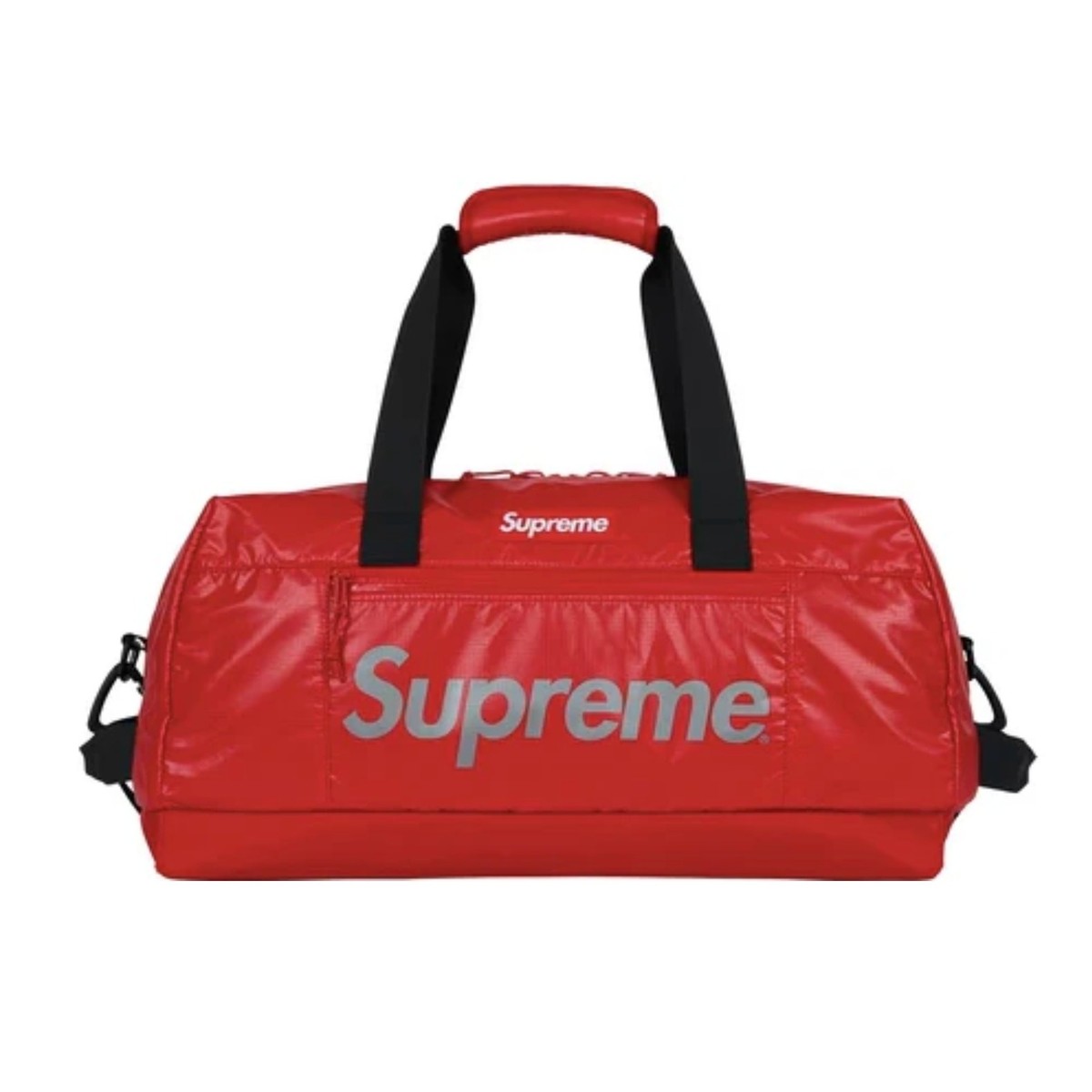 Supreme FW17 Duffle Bag Red 3M Reflective Repeat Logo Cordura EUC