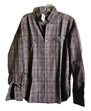 Tom Ford Brown Plaid Western Shirt NWT 38 15