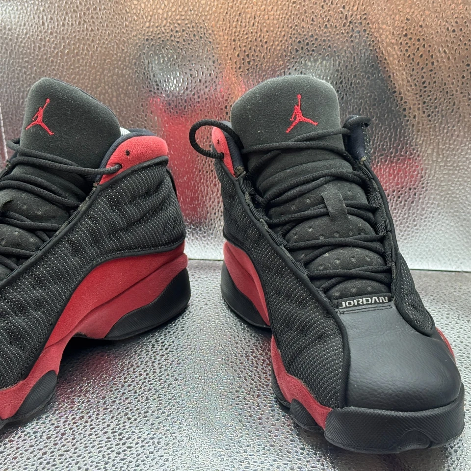 Talla 7Y Air Jordan 13 Retro Niños Criados 2017 Negro Rojo Verdadero Zapatos 414574-004 Foto 4 de 4