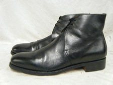 British Army Military Officers Black Leather George Parade Boots Size 10 S 44 X1