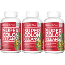 Health Plus Super Colon Cleanse 240 Capsules Each (Pack of 3)