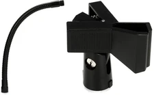 On-Stage MSA9030-13B 13-inch Gooseneck - Black + Hosa MHR-122 Value Bundle