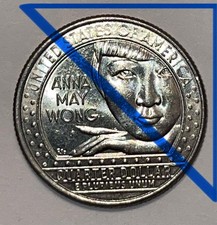 “Lucky” Strike ERROR Coin 2022-D Anna May Wong Quarter Off Center Strike