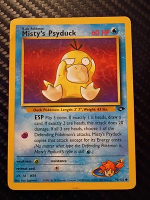 Pokemon TCG Misty's Psyduck 90/132 Gym Challenge Regular LP