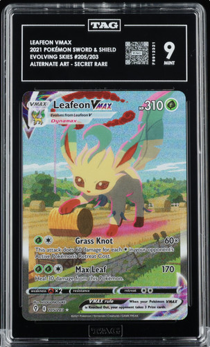 Leafeon VMAX graded TAG 9 for sale on eBay