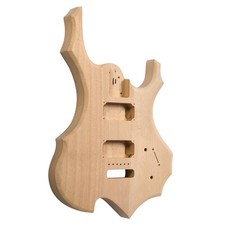 DIY 6 String Flame Shaped Style Electric Guitar Kits with Mahogany Body