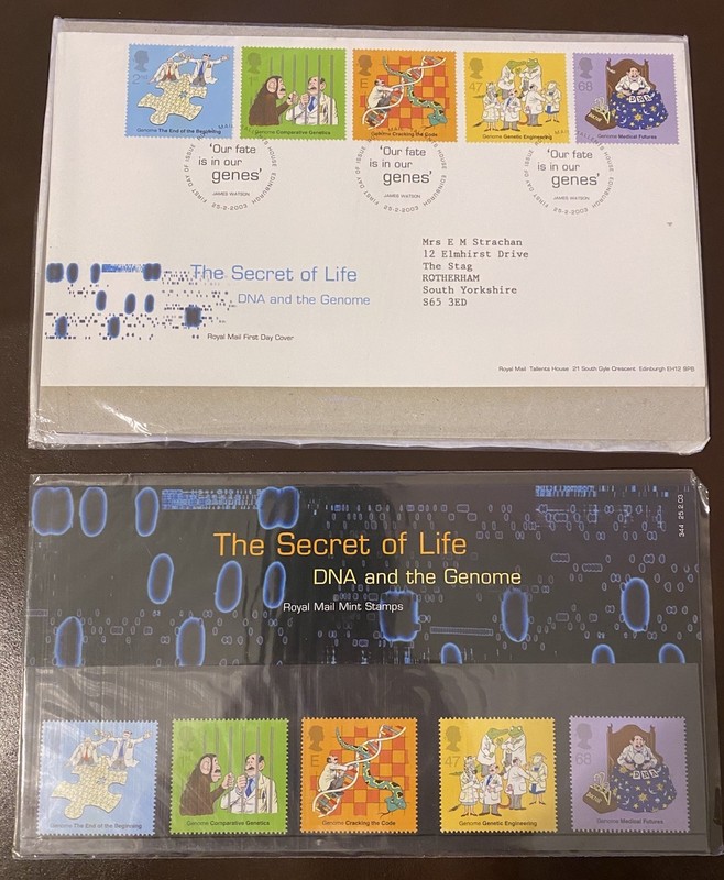 Royal Mail Stamps Presentation Pack & 1st Day Cover Secret Of Life DNA & Genome
