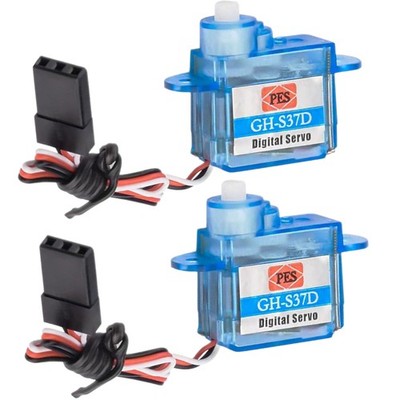 2Pack 3.7g Ultra Micro Digital Servo Nano For RC Helicopter Boat Car GH-S37D a