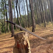 Custom Handmade Carbon Steel Survival Machete Sword Hunting Sword Camping Sword