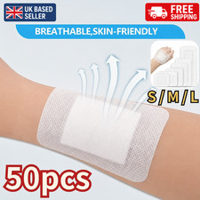 50Pcs Large Nonwoven Wound Dressings ? Hypoallergenic First Aid Plasters 6x7cm