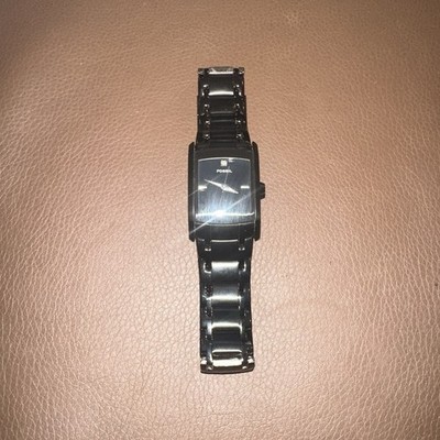Fossil Diamond Analog Black Dial Men's Watch-FS4159 Real Diamond