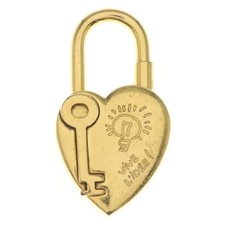 HERMES Cadena Padlock 2004 Fantasy Heart Gold Lock Bag