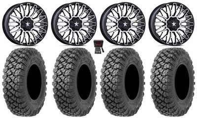 MSA Clubber 15'' Wheels Machined 35'' Alpha Tires Honda Pioneer 1000 / Talon