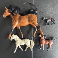 Vintage Horse Collection 4 Horses. Battat, Safari, Papo, Etc.