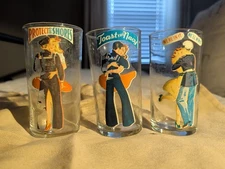 Set Of 3 H Fishlove & Co 1940s Victory Pin Up  Military Glasses