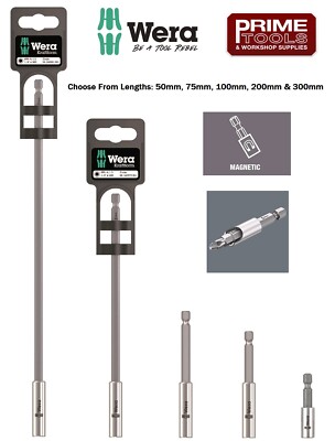 Wera 899 magnetischer 1/4'' Sechskant-Schraubendreher-Bithalter, wählen Sie 50, 75, 100, 200, 300 mm