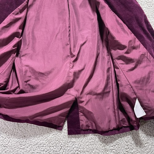 Old Navy Blazer XL Purple Velour 1-Button Single Vent Soft Stretch Jacket Coat - Picture 5 of 10