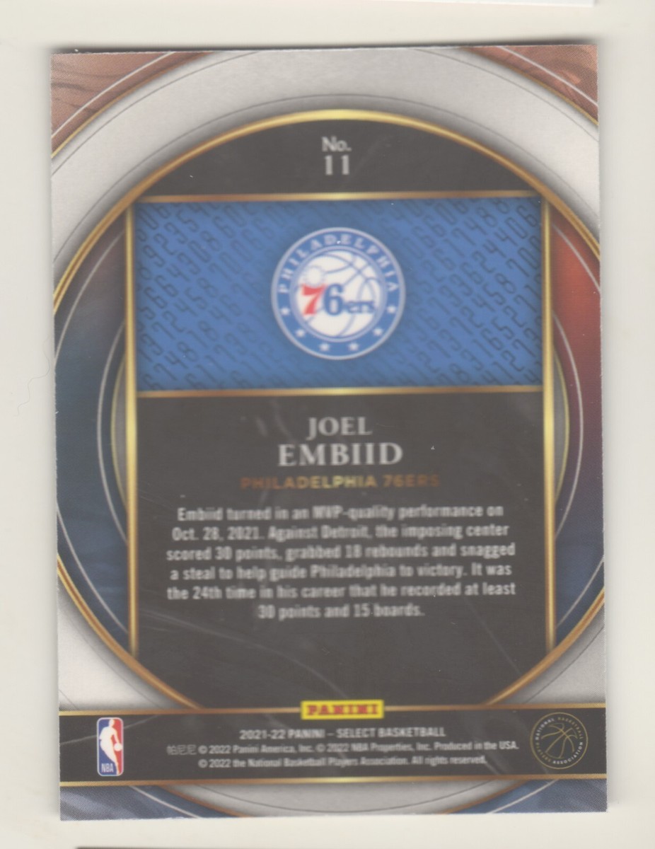 2021-22 Panini Select NUMBERS #11 JOEL EMBIID Philadelphia 76ers