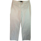 Talbots The Perfect Crop Curvy Pants Women's Size 12 Dress White Khakis Stretch