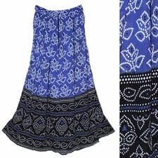 3X To 6X Plus Size Indian Ethnic Maxi Long Skirt Women Boho Hippie Retro P105