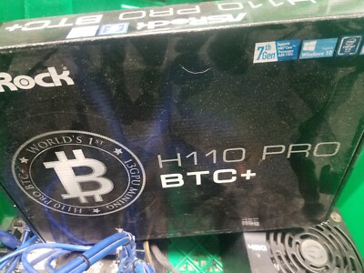 ASRock H110 Pro BTC+ Mining Motherboard With Intel Celeron Processor And Risers