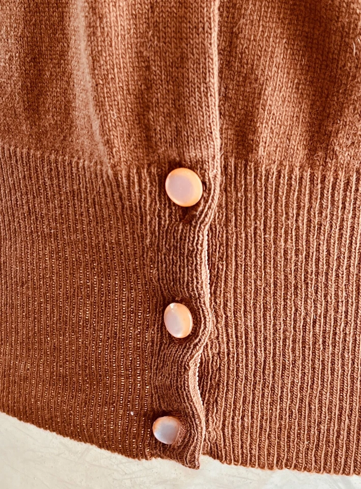 Suéter cardigã raro vintage Vicuna por Bernhard Altmann década de 1950 ZZ097 - Imagem 4 de 4