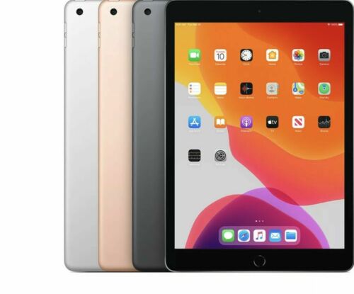 Apple iPad 8. Gen, 32GB WLAN + werkseitig entsperrt 10,2" - GOLDGRAU SILBER - Bild 1 von 6