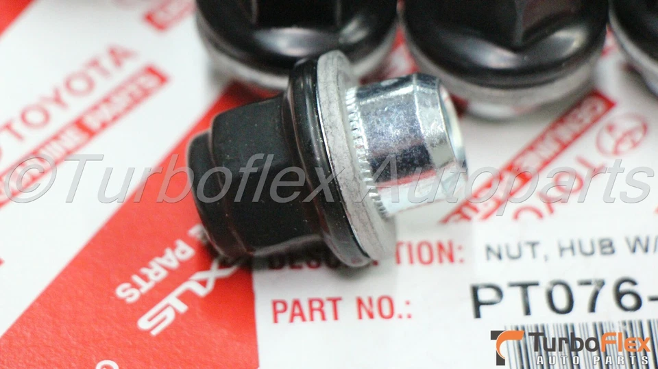 Juego de 24 tuercas PVD negras para Toyota Tacoma FJ Cruiser 4Runner PT076-60200-02 Foto 3 de 4