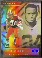 NICK CHUBB 2021 Illusions Trophy Collection BRONZE 87/499 Cleveland Browns RARE