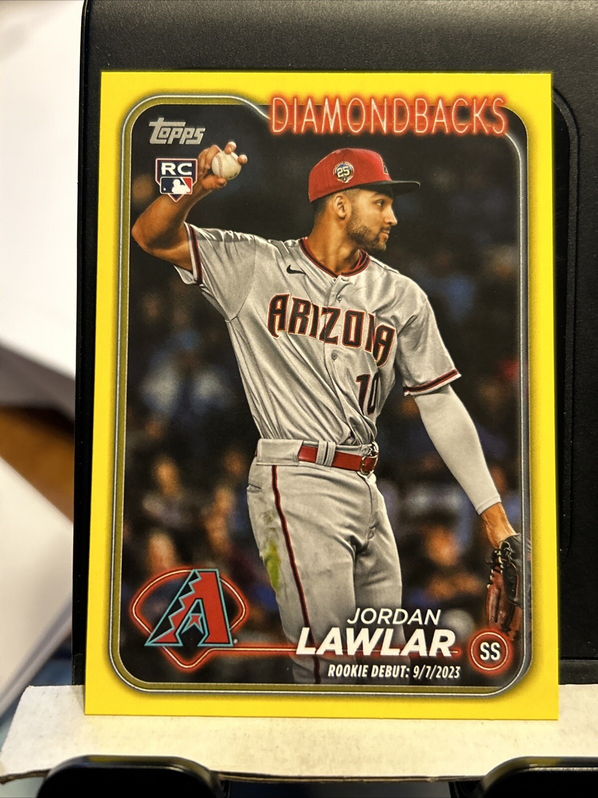2024 Topps Update #US41 Jordan Lawlar Yellow RC Arizona Diamondbacks