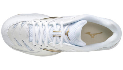 Mizuno Badminton Shoes WAVE FANG PRO White / Gold 71GA2100 50