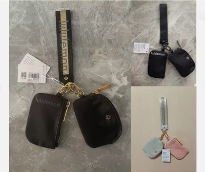 New Key Bag Wallet Buckle Bag Dual Pouch Wristlet Black/Black&Gold/Pink&Gold -US