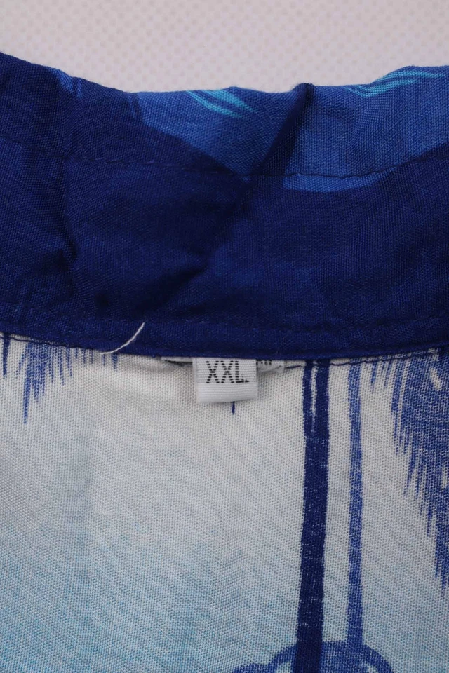 No Brand Hawaii Style Multicolored Short Sleeve Shirt Size XXL - Image 4 of 4