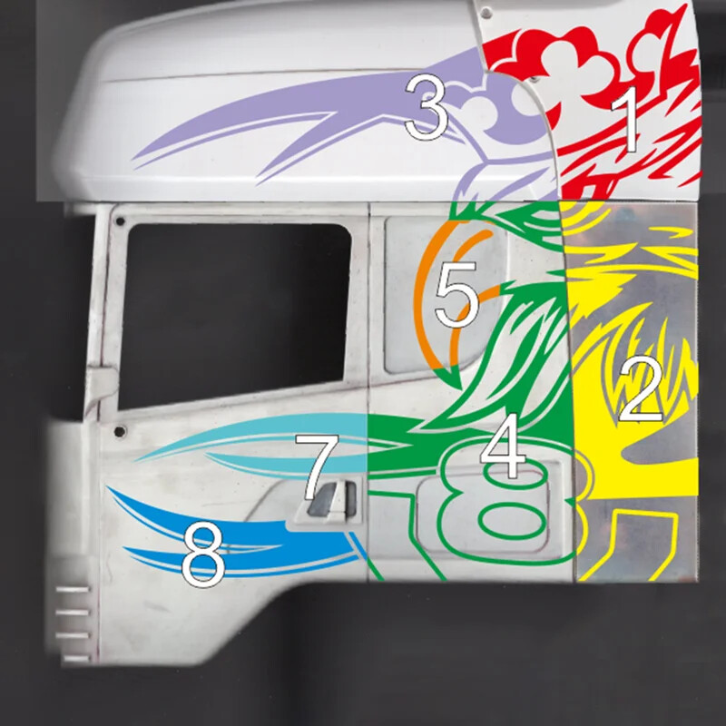 Scania R620 Stickers Metal Sticker Decorate for 1/14 Tamiya RC Truck Car Scania R620 R470 ...
