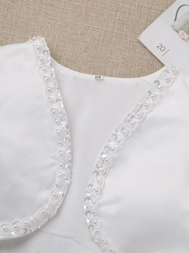 Kids Girls Bolero Shrug Cardigan Dress Long Sleeve Cropped Top Cover Up Party - Picture 35 of 63