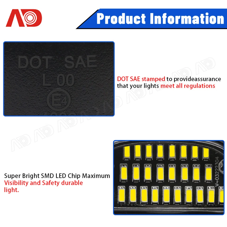 Luz LED de matrícula para GMC Yukon Sierra 1500 2500 Chevy Tahoe Silverado Foto 4 de 4