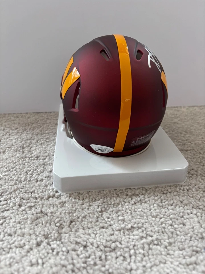 COACH DAN QUINN SIGNED WASHINGTON COMMANDERS FOOTBALL MINI HELMET JSA - Image 2 of 2