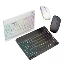 RGB Wireless Backlit Keyboard and Mouse Combo Set Bluetooth for iPad Laptop PC