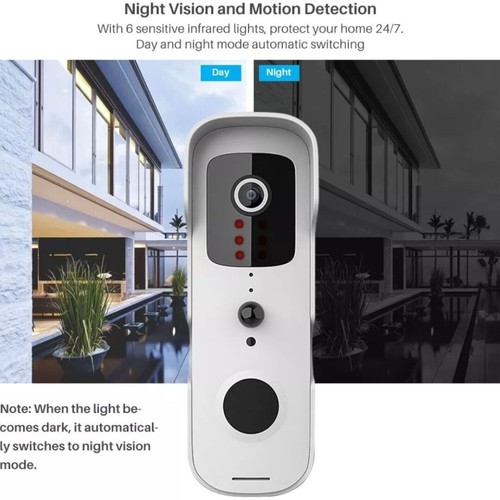 2MP Tuya Video Doorbell Camera Smart Wireless WiFi Intercom Door Bell Ring CCTV - Picture 4 of 9