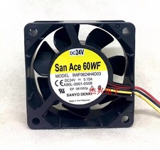 Sanyo SanAce60WF 9WF0624H4D03 6025 DC24V 0.15A 6CM 3-Wire Cooling Fan