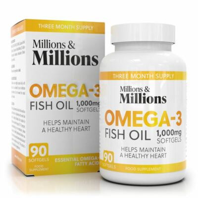 Millions & Millions Omega-3 Fischöl - Weichkapseln - Nahrungsergänzungsmittel - gesund - Gesundheit