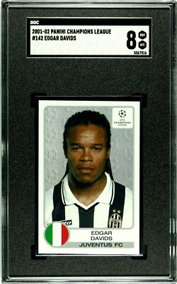 Panini Sticker Edgar Davids #142 UEFA Champions League 2001-2002 SGC 8 NM-MT