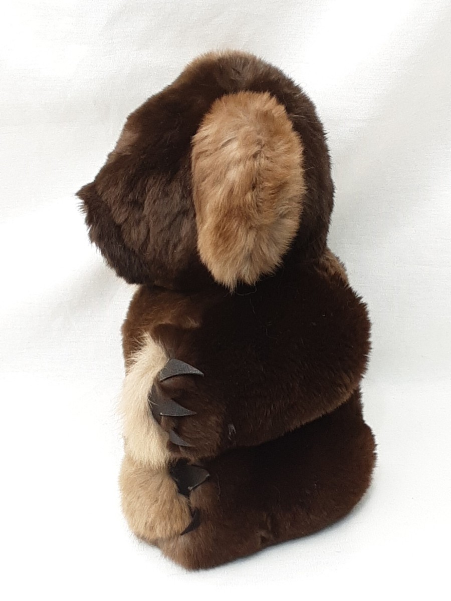Real Fur Chocolate Brown Australian Koala Bear Plush 8.5