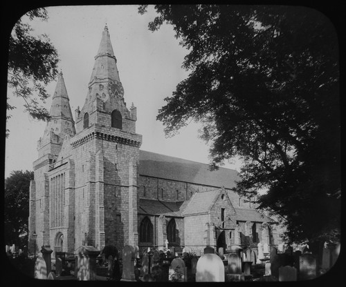 ABERDEEN CATHEDRAL EXTERIOR SCOTLAND C1890 ANTIQUE GWW Magic Lantern Slide PHOTO