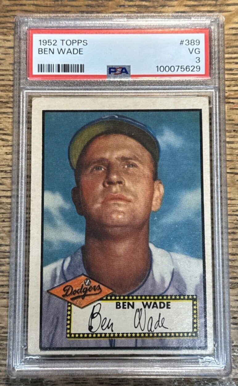 1952 Topps - #389 Ben Wade - PSA VG 3