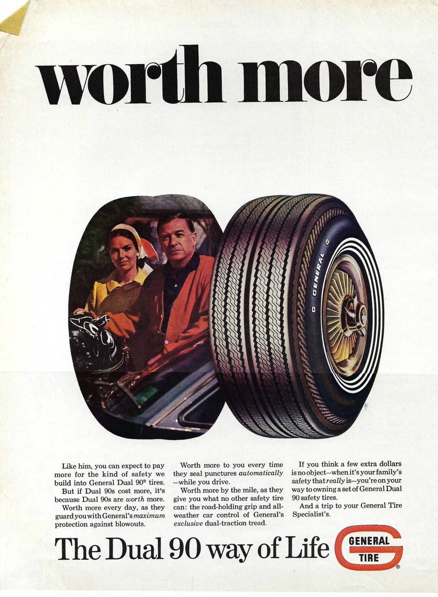 1967 General Tire Worth More The Dual 90 Way Vintage Magazine 
